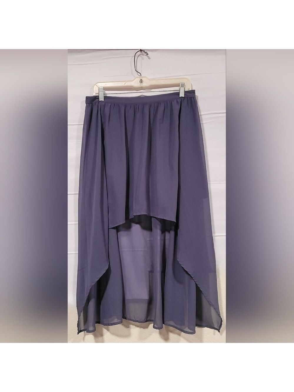 Rubbish Purple High-Low Maxi Skirt Medium